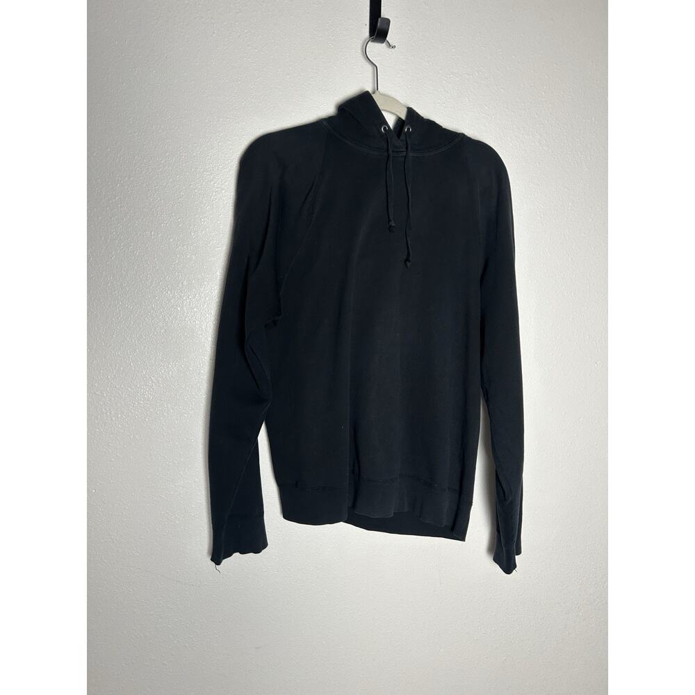 Save Khaki United L/S Supima Pullover Hooded Black Sweatshirt USA Size Large